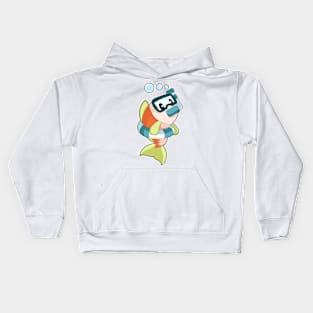 Fish Swimming Snorkel Kids Hoodie